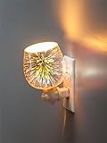 CypressホームStargazer Iridescent Glass Nightlight withスイッチアダプタ