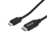 StarTech.com USB-C - Micro-USBケーブル／2m／USB 2.0／Type-C to Type-B／ブラック／Micro-B データ転送 スマートフォン 外付けHDD対応 USB2CUB2M