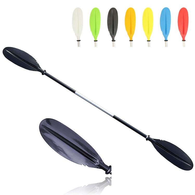 MORGEN SKY パドル カヤックパドル ダブルプレード アルミパドル 2ピース分割 kayak用 親子揃い ツーリング フィッシング ボートオール アルミ合金 軽量 収納便利 BR01 - 1