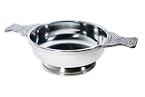 Wentworth Pewter - Extra Large "XL" Pewter Quaich Whisky Tasting Bowl Loving Cup Burns Night