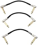 BOSS パッチケーブル 【10cm×3本パック】 BPC-4-3 長さ10cm LL型プラグ 省スペース 24K 金メッキコネクター エフェクター エフェクトボード