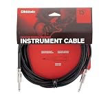 D'Addario ダダリオ シールドケーブル (ギターシールド) Custom Series Braided Instrument Cable ブラック PW-BG-15BK (4.6m S-S) 【国内正規品】