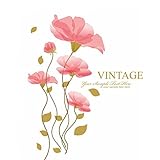 DealMuxヴィンテージ花柄自己接着リムーバブルウォールステッカーペーパー壁画飾り