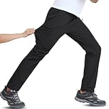 [TACVASEN] 登山パンツ メンズ 作業着 ズボン 撥水 トレッキングパンツ クライミング ゴルフパンツ ナイロンパンツ ネイチャーハイク ストレッチパンツ 春夏 ブラック XL