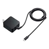 サンワサプライ USB PD対応AC充電器 65W USB Type-C ケーブル一体型 1.8m 折りたたみプラグ ブラック ACA-PD76BK