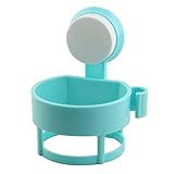 uxcell 小物入れ ヘアドライヤーホルダー ラック たな 家用 バスルーム 寝室 プラスチック 吸着コップ スカイブルー