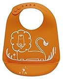 Modern-twist Baby Silicone Bucket Bib, Dandy Lion, Orange by Modern Twist [並行輸入品]