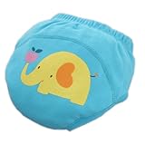 ベビー 新生児 赤ちゃん用品 出産祝い ギフト おむつカバー おしめ 布おむつ オムツパンツ 綿製 柔らかい 漏れにくい 通気 透湿性 防臭抗菌（スカイブルー）