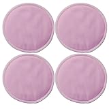 ピンク4-pc-bamboo-breast-pad-nursing-pads-for-mum-washable-waterproof-feeding-reusable