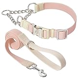 BELLA & PAL 犬 首輪 大型犬 犬首輪 犬の首輪 引っ張り防止 ハーフチョーク 中型犬 防水 犬訓練用首輪 トレーニング おしゃれ 調節可能