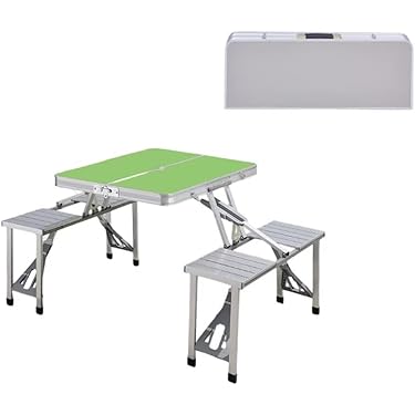 折りたたみ式　アルミ製テーブルチェア一体セット シルバー Amazon.co.jp 売れ筋ランキング: アウトドアテーブル・チェア