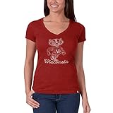 NCAA Women 's ' 47 Basic VネックScrum Tee M レッド