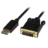 StarTech.com DisplayPort - DVI変換ケーブル/1.8m/1080pビデオ対応/アクティブ DP 1.2 - DVI-D(シングルリンク)変換アダプタ/抜け防止対応ディスプレイポートコネクタ DP2DVIMM6BS