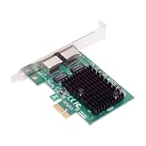 cablecc RJ45 デュアルポート 2.5Gbps 2500Mbps - PCI Express 1x PCI-E 1000Mbps GBE ギガビットイーサネットネットワークLANケーブルアダプター デスクトップマザーボード用
