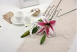 Generic Nearly Natural Silk Flower White Lily Home Decor Arrangement
