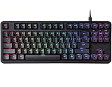 エレコム ゲーミングキーボード V-custom VK310S 【US配列】 有線 RGB テンキーレス メカニカル 銀軸 スピードリニア USBポート搭載 TK-VK310SBK-EN