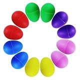 isusserプラスチックボールPercussion Music Maracas Egg Kids Toys、12個、6色