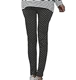 (ポルトプエルト) Porto Puerto 綿 ハート柄 ウエスト調節機能 伸縮 10分丈 パンツ 妊婦 マタニティ [海外直送品] (XL, グレー)