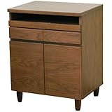 ライフスタイリングショップ パソコンデスク 木製 幅60.5×奥行45cm 天然木 ダークブラウン DL-561BR