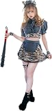 [Malymoon] 鬼 節分 猫耳 メイド 虎 トラ柄 ネコ耳 メイド服 コスプレ衣装 ハロウィン コスプレ かわいい セクシー コスチューム 衣装 仮装 マリームーン 8点セット【9659】