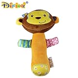 aipinqi新生児赤ちゃん手スティックSoothing Toys Appeasing動物シャムPlush Puppets BBロッドHandbell RattleおもちゃMonkey