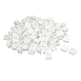 uxcell　チューブインサート　カバーキャッププラグ　ブランキングエンドキャップ　正方形の形　プラスチック　ホワイト　30mmx30mm　200個