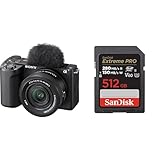 SONY(ソニー) Vlog用カメラ APS-C ミラーレス一眼カメラ ZV-E10M2 パワーズームレンズキット ウィンドスクリーン付属 ブラック ZV-E10M2K BQ + SanDisk SDカード 512GB SDXC Class10 UHS-II V60 読取最大280MB/sExtreme PRO SDSDXEP-512G-GHJIN 新パッケージ