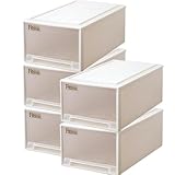 Fits フィッツケース 衣装ケース まとめ買い5個セット 押入れ用 ディープL カプチーノ