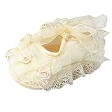 Zhhlinyuan 安定した品質 Newborn Infant ベビー Girl Soft Non-Slip Lace Flower Princess Shoes xsx012