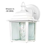 Sunset Lighting F7850-31 Outdoor Wall Sconce with Clear Glass, Black Finish [並行輸入品]