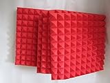amazing hobby 高密度 耐熱仕様 吸音ボード 防音材 吸音材 吸音材 スポンジ 50×50×5cm (赤)