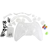 Ecloud Shop Xbox 360のコントローラーのための明確な完全なハウジングシェルケース+ボタン