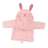 Dovewill 赤ちゃん　　ドレッシング　ガウン　　かわいい　　フード付き　　バスローブ　　タオル　　動物　　エコフレンドリー　　全6スタイル - ウサギ