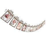 ゴシレ Gosear 1ヶ月から12ヶ月クラフトカードペーパー赤ちゃん写真バナー最初の誕生日の飾り最初の誕生日の花輪