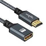 Twozoh HDMI延長ケーブル HDMIオス-メス，コード ナイロン編組，HDMI 2.0ケーブルアダプター 4K@60Hz 3D HDR (0.3M) 対応
