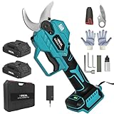 【2025改良強化版】電動バサミ 電動剪定バサミ 剪定バサミ 18V切断径42mmのコードレス充電式剪定バサミ 3段階開き角度調節可 マキタ18V互換大容量バッテリー付き PSE認証取得済み 切断回数と残量表示ディスプレー ブラシレスモーター搭載切れ味良い 日本語取扱説明書付き 剪定鋏