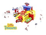 Little Treasures toys parking tower car parking garage play set with 3 vehicles [並行輸入品]