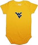 NCAA West Virginia Mountaineers新生児Navyブルー刺繍クリーパー カラー: ゴールド
