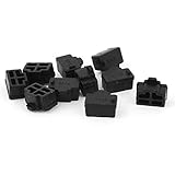 uxcell RJ45ダストカバーキャップ　ブラックシリコン製　イーサネットポート　プロテクター　10個入