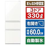 三菱電機 330L 右開き3ドア冷蔵庫 ナチュラルホワイト MR-CG33F-W