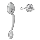 Schlage FE285-PLY-FLA-RH Plymouth Lower Handleset for Electronic Keypad with Fla, Satin Chrome Schla