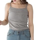 wk-0041 [Jungle Jalopy] キャミソール インナー 綿100% コットン レディース M-4L 太め 厚め 下着 大きいサイズ L M-GRAY