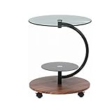 ガラス　サイドテーブル　キャスター付き　ＦＪｆｊ09060609090ｊｆＦＪ