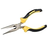 uxcell　ニードルノーズプライヤー　電線圧着プライヤー　圧線ペンチ　プラスチック握り　金属プライヤー　1個