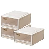 Fits フィッツケース 収納ケース まとめ買い3個セット リビング用 リトル カプチーノ