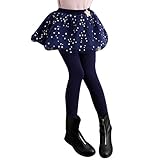 Brightup子供　女の子　レギンス付きスカート、・キッズ・ガールズ・パンツ2点スタープリントTutuスカート・レギンス・パンツ、ツツスカート