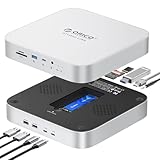 ORICO StudioLink Mac mini M2用USBハブ 内蔵SSD M.2 スロット(NVMe/SATA) 10Gbps高速データ転送 USB-A Micro/SDカードスロット 3.5mmオーディオポート USB C ドッキングステーション MC7P