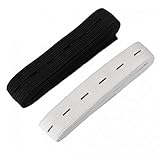 平ゴム 弾性バンド 弾性ゴム パジャマゴム パンツのゴム 裁縫材料 ゴム 手芸 幅広ゴム ゴムバンド ゴム紐 裁縫 ツール ホワイト ブラック （2cm/1.5m）