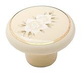 Amerock 14202AL Allison Value Hardware Round Knob with Floral Design, Almond, 1-1/4-Inch [並行輸入品]