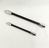 Wennow 2 pc柔軟なソケット拡張バーラチェットフレックスツールセット3 / 8 " 1 / 4 "ドライブ